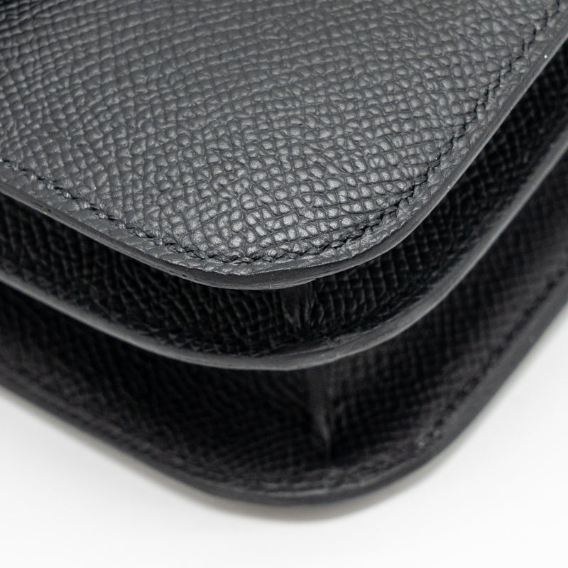Hermes Mini Constance epsom black GHW stamp K