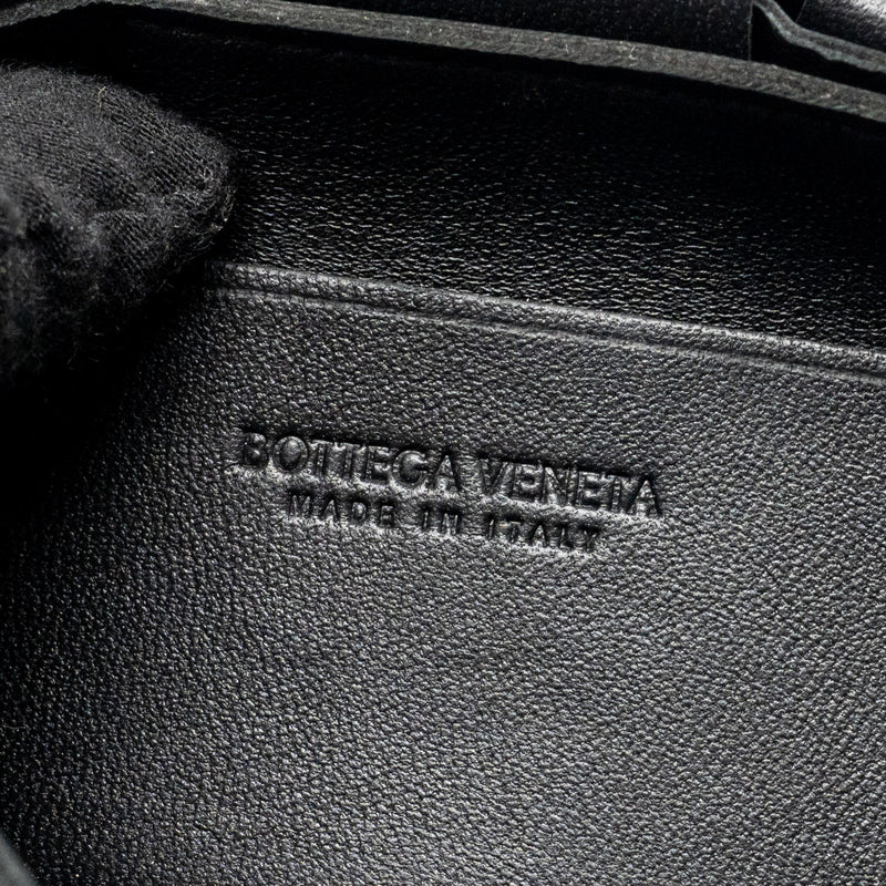 Bottega Veneta Intreccio Cassette Mini Bag Lambskin Black GHW