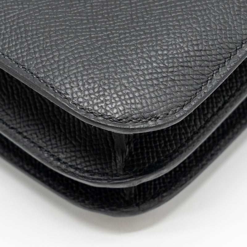 Hermes Mini Constance epsom black GHW stamp K