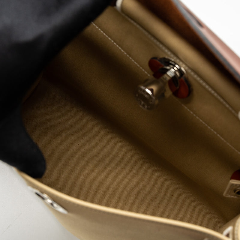 Hermes Herbag 31 Zip Bag Toile Officer Canvas Trench/Cuivre SHW Stamp A