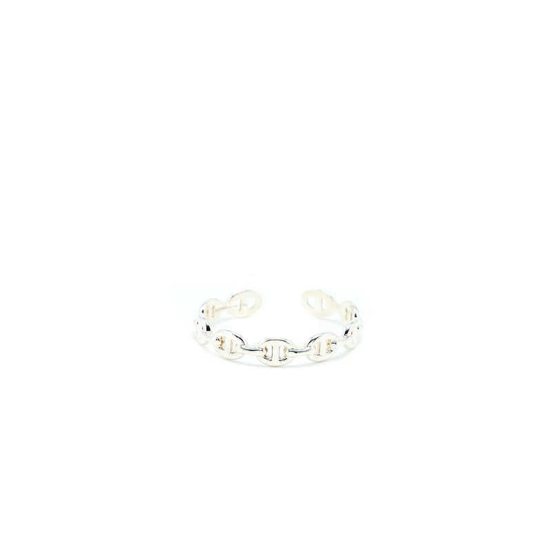 Hermes Size SH Chanie D‘ancre Enchainee Bracelet, Medium Model Silver