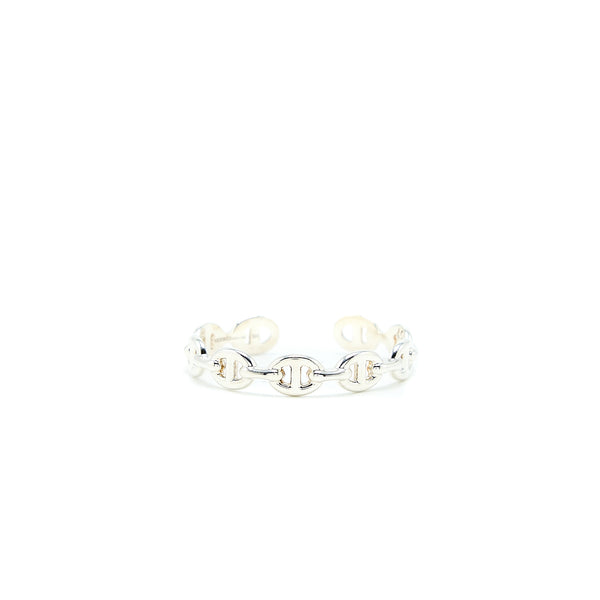 Hermes Size SH Chanie D‘ancre Enchainee Bracelet, Medium Model Silver