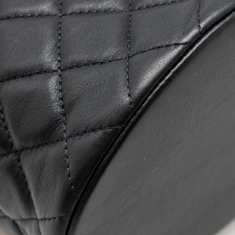 Chanel Top Handle Boy Bucket Bag Lambskin Black GHW