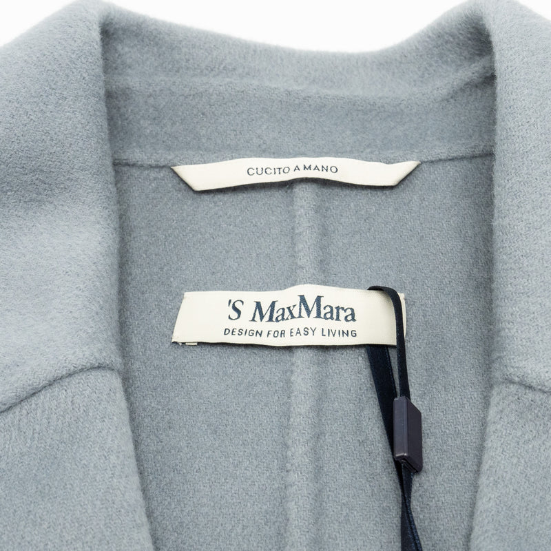 ‘S MaxMara Size 40 Audrey Day Coats Virgin Wool Light Grey