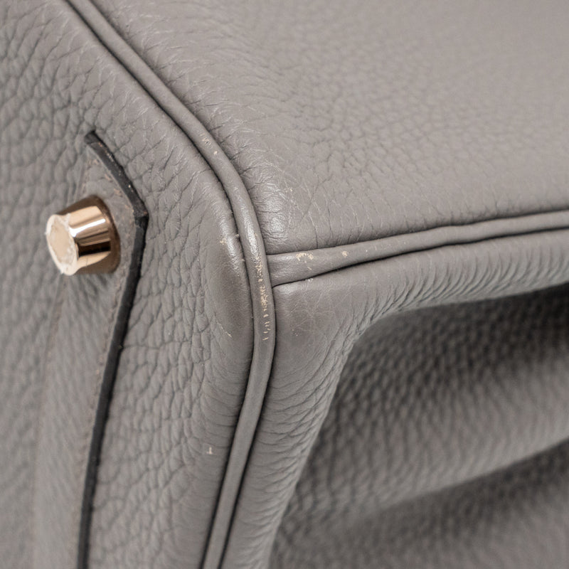 Hermes Birkin 30 Togo Gris Etain RGHW Stamp D
