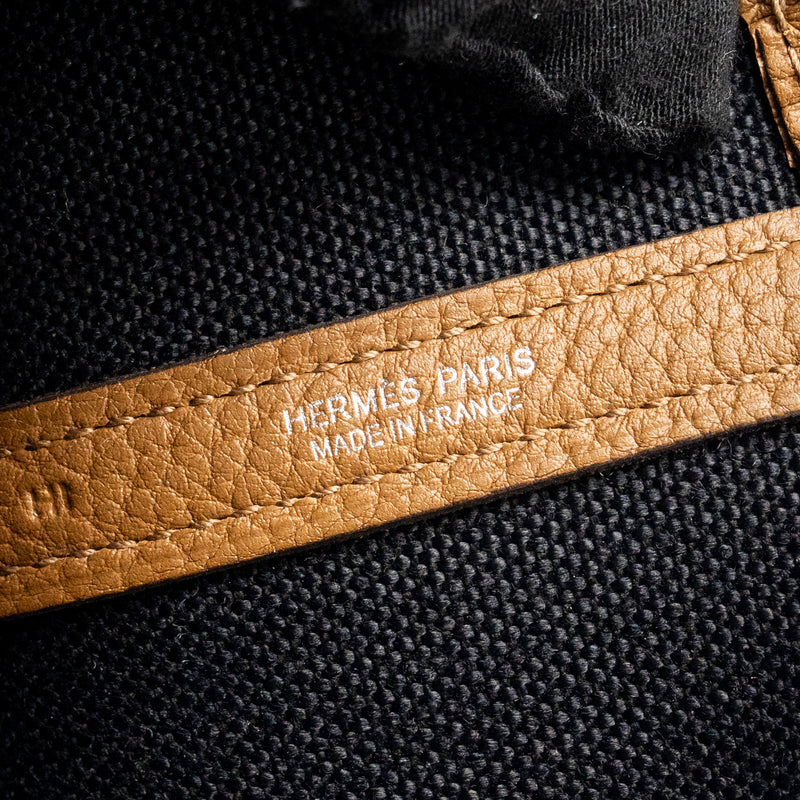 Hermes Garden Party 36 Canvas/ Negonda Black/ Alezan SHW Stamp Z