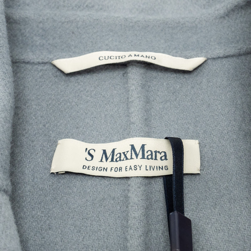 ‘S MaxMara Size 40 Audrey Day Coats Virgin Wool Light Grey