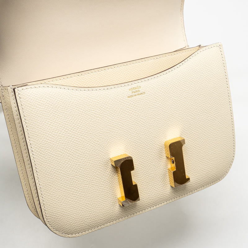 Hermes Mini Constance epsom Nata GHW stamp U