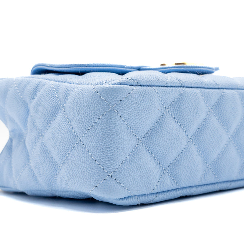 Chanel 23c Small Hobo Bag Caviar Light Blue GHW(Microchip)