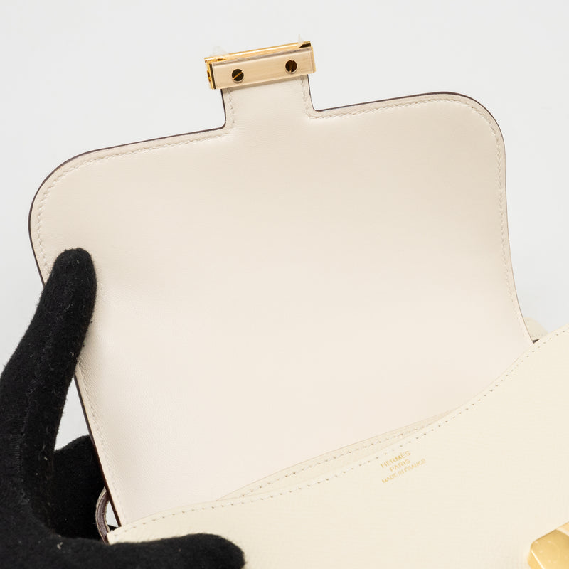 Hermes Mini Constance epsom Nata GHW stamp U