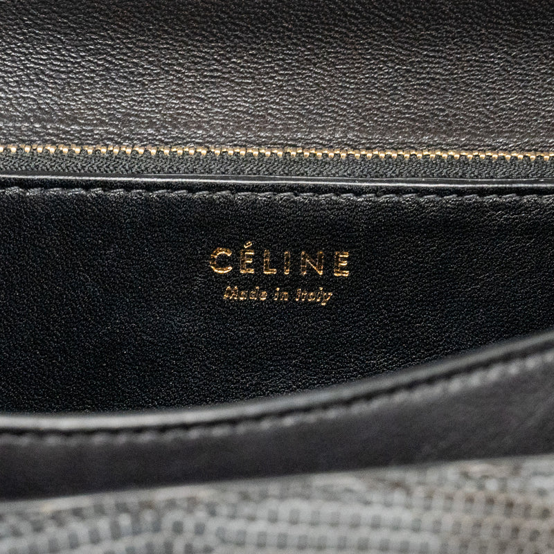 Celine Medium Classic Box Bag Lizard Grey GHW