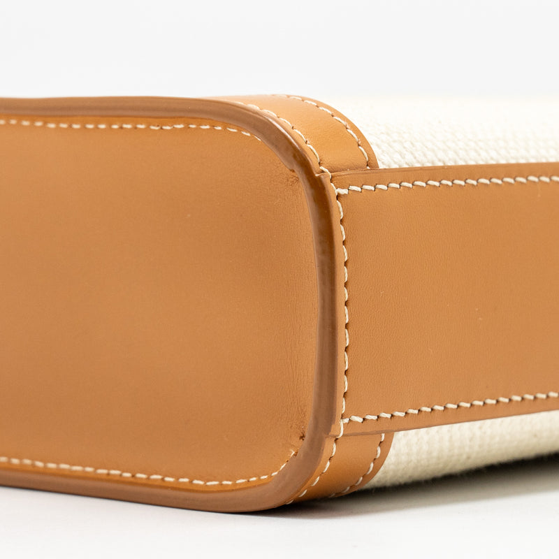 Celine Mini Vertical Cabas Canvas/Calfskin Multicolour GHW