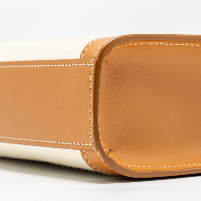Celine Mini Vertical Cabas Canvas/Calfskin Multicolour GHW