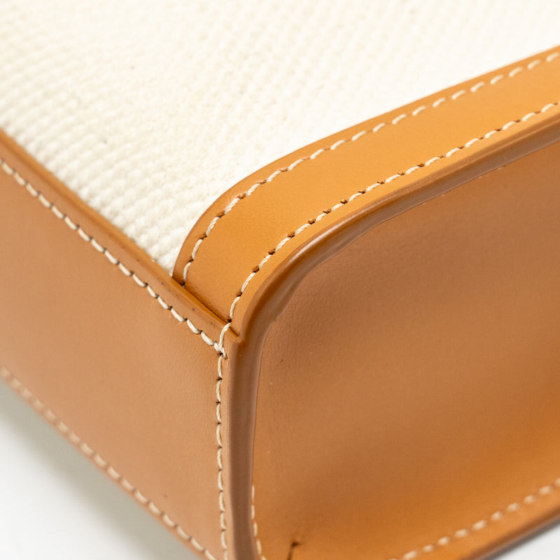 Celine Mini Vertical Cabas Canvas/Calfskin Multicolour GHW