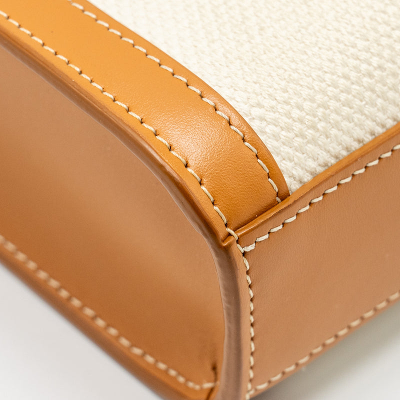 Celine Mini Vertical Cabas Canvas/Calfskin Multicolour GHW