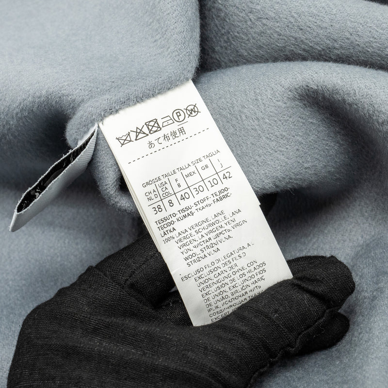‘S MaxMara Size 40 Audrey Day Coats Virgin Wool Light Grey