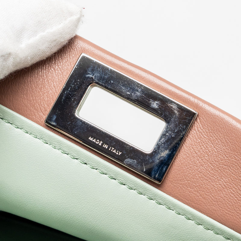 Fendi mini Peekaboo Bag Lambskin Dark Pink SHW
