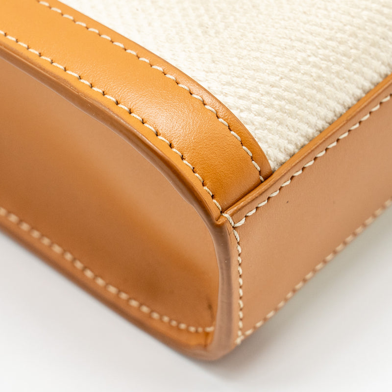 Celine Mini Vertical Cabas Canvas/Calfskin Multicolour GHW