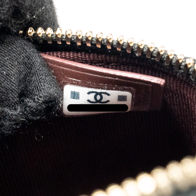 Chanel 25p CC top handle vanity with chain caviar black LGHW (microchip)