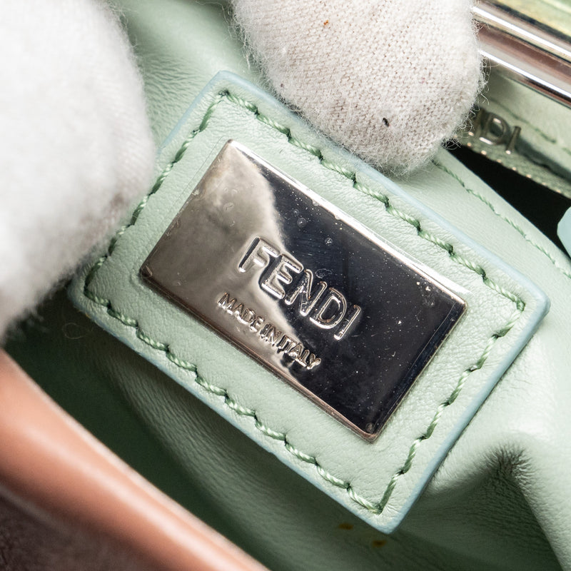 Fendi mini Peekaboo Bag Lambskin Dark Pink SHW