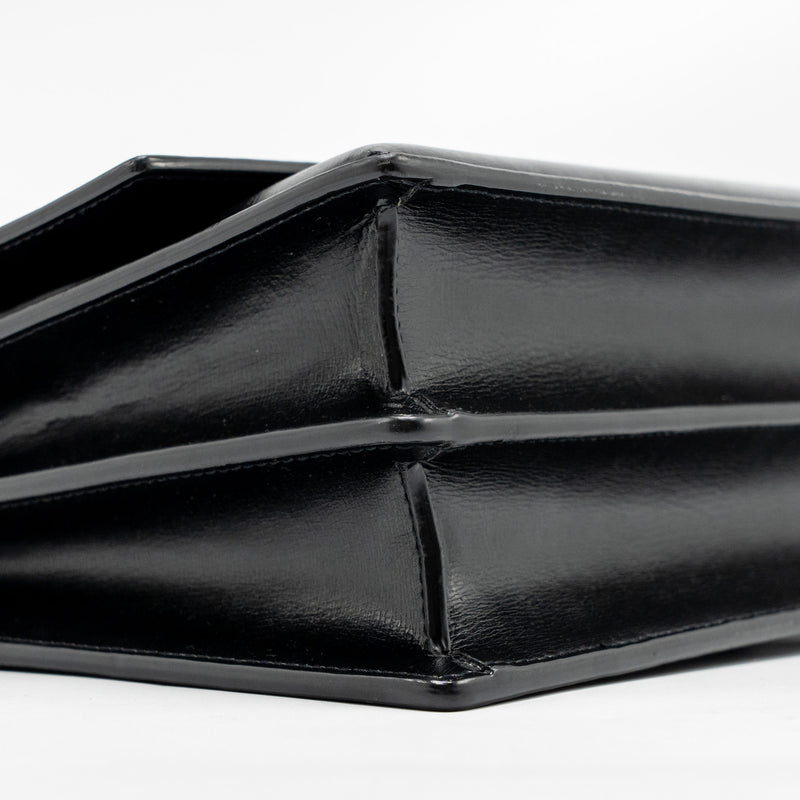 Saint Laurent/YSL Medium Sunset Bag Smooth Leather Black GHW