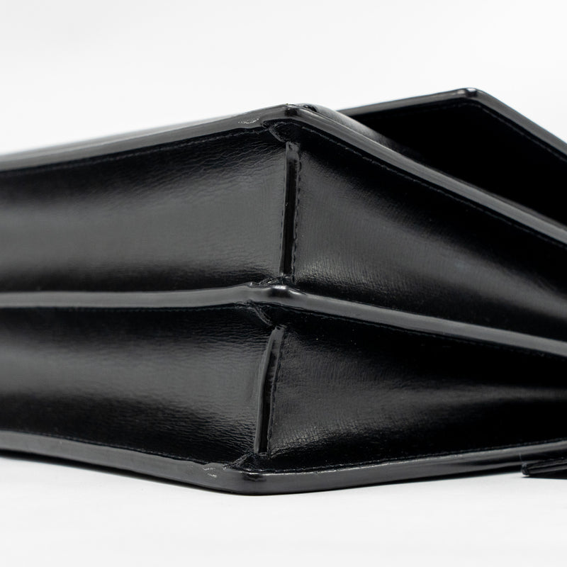 Saint Laurent/YSL Medium Sunset Bag Smooth Leather Black GHW