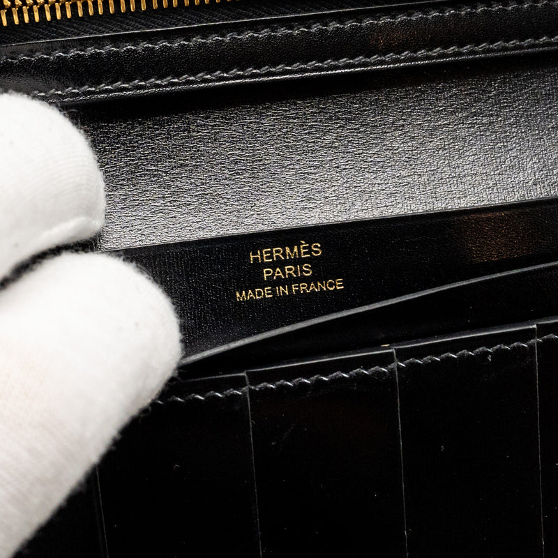 Hermes Bearn Wallet Box Black GHW Stamp B