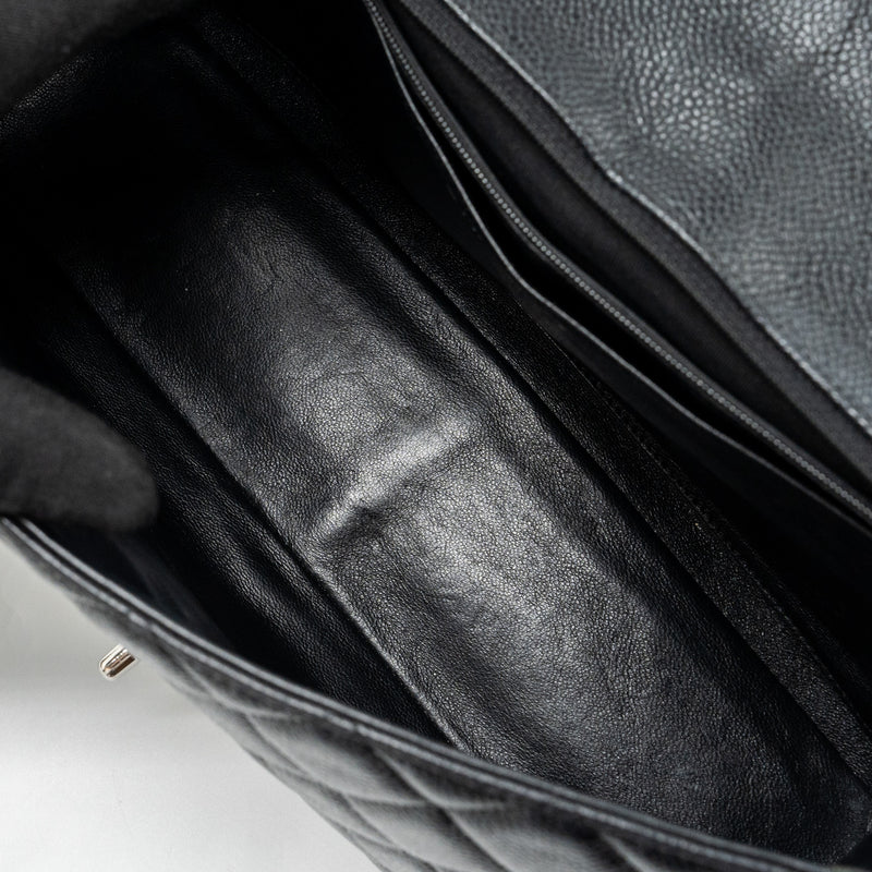 Chanel Classic Jumbo Single Flap Bag Caviar Black SHW