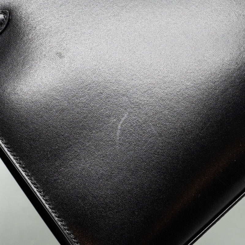 Hermes Kelly 25 Box Black GHW Stamp D
