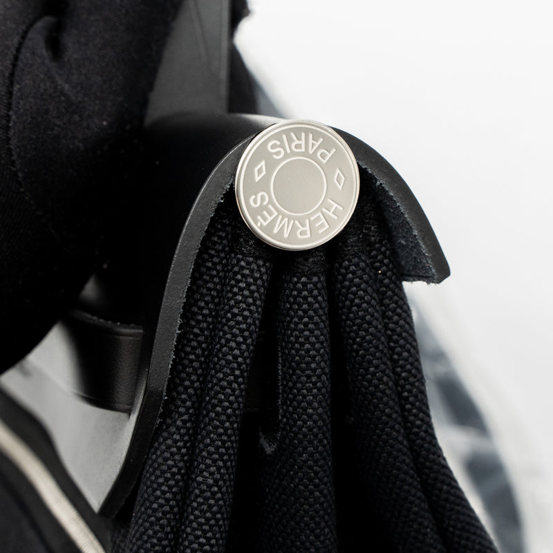 Hermes Herbag Zip 31 Bag Retourne Toile Militaries Canvas/Hunter Black SHW Stamp U