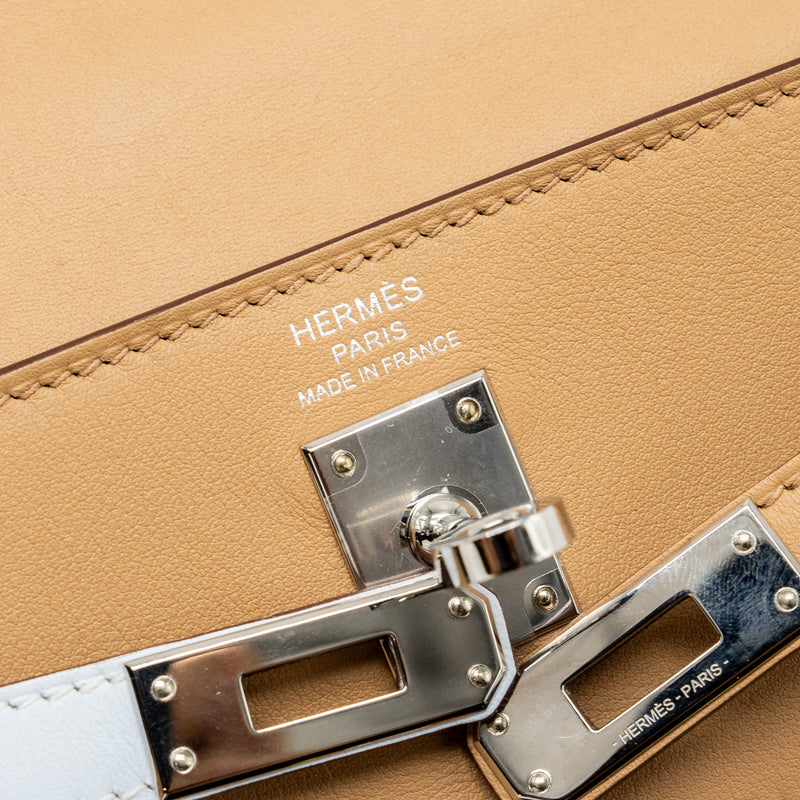 Hermes Kelly 25 colormatic swift chai / blue brume / lime / mauve Sylvestre SHW stamp U