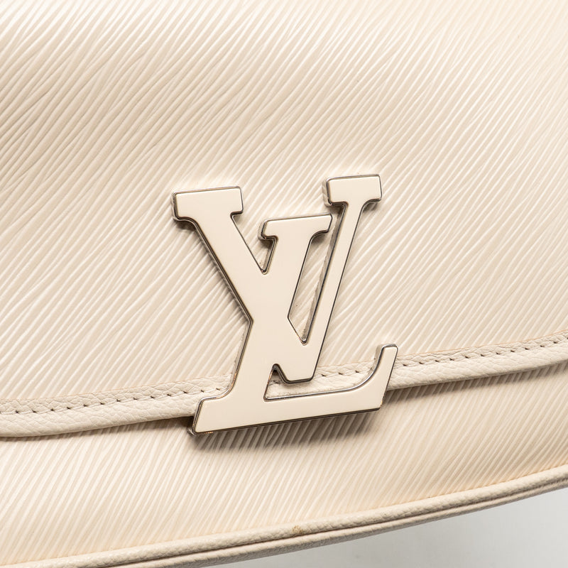 Louis Vuitton Buci Bag Epi Leather Quartz White SHW