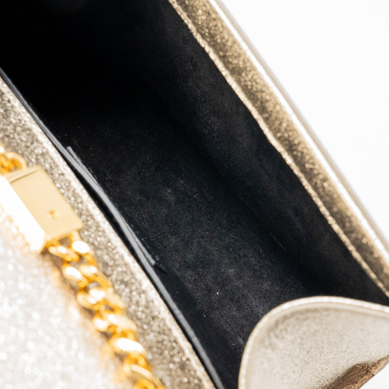 SAINT LAURENT/YSL Small Kate Bag Grained Calfskin Gold GHW