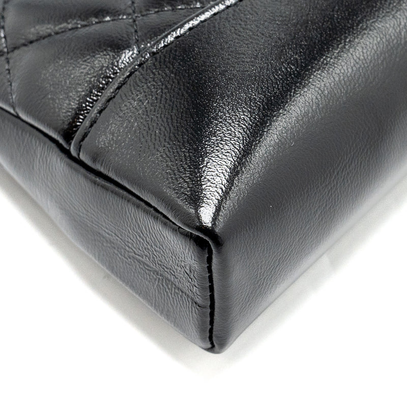 Chanel mini 31 Clutch with Chain Shiny Calfskin Black LGHW (Microchip)