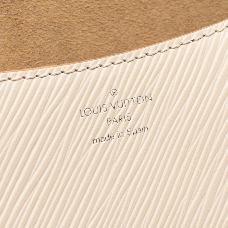 Louis Vuitton Buci Bag Epi Leather Quartz White SHW
