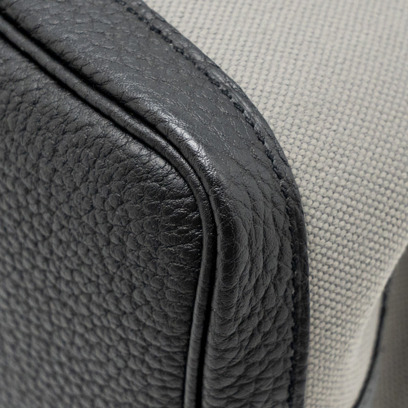 Hermes Garden party 30 Canvas / negonda leather grey/ black SHW stamp B
