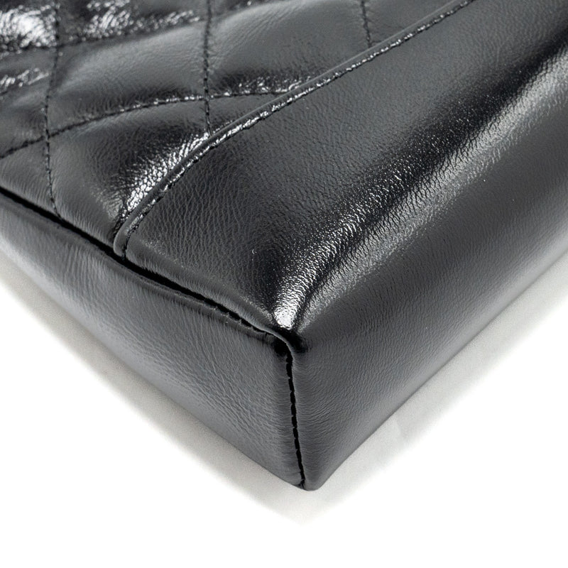 Chanel mini 31 Clutch with Chain Shiny Calfskin Black LGHW (Microchip)