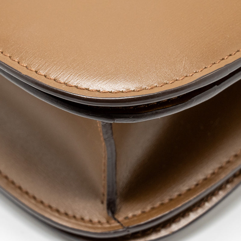 Celine Medium Classic Box Bag Calfskin Brown GHW