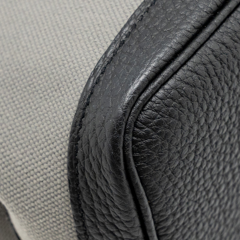 Hermes Garden party 30 Canvas / negonda leather grey/ black SHW stamp B