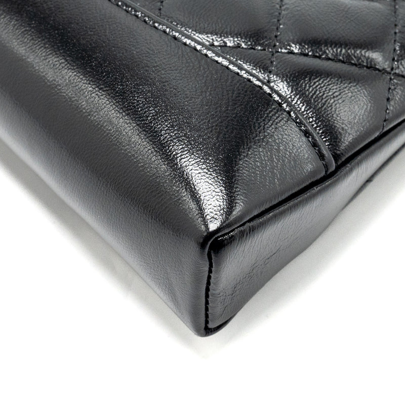 Chanel mini 31 Clutch with Chain Shiny Calfskin Black LGHW (Microchip)