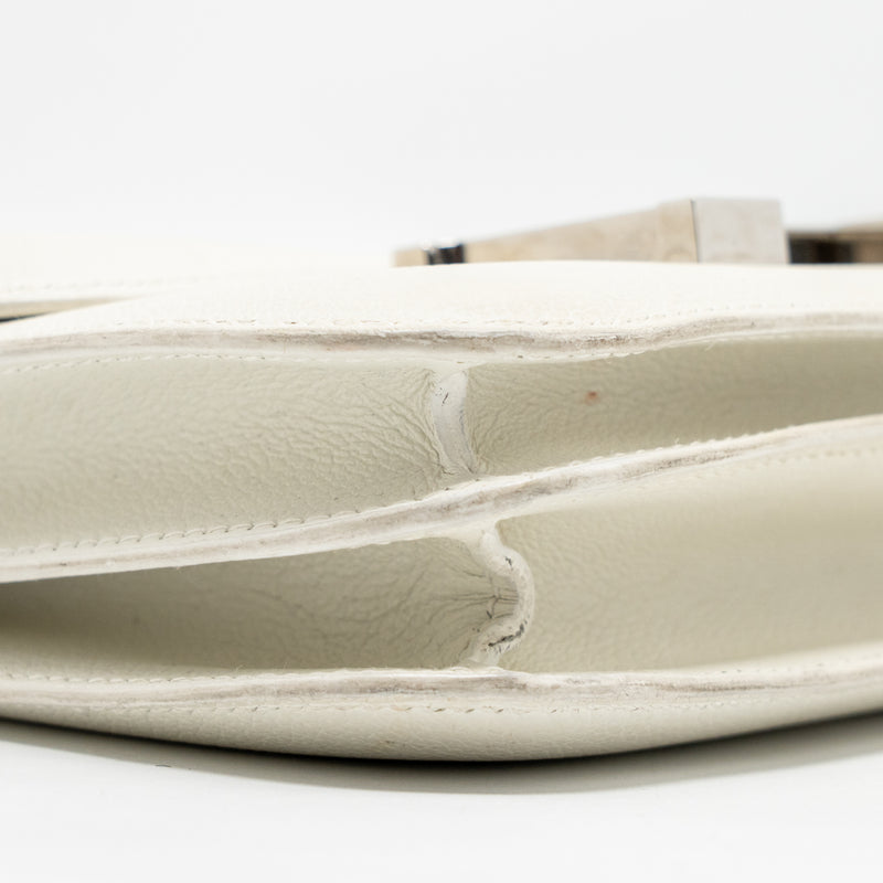 Hermes Mini Constance Epsom Blanc SHW Stamp D