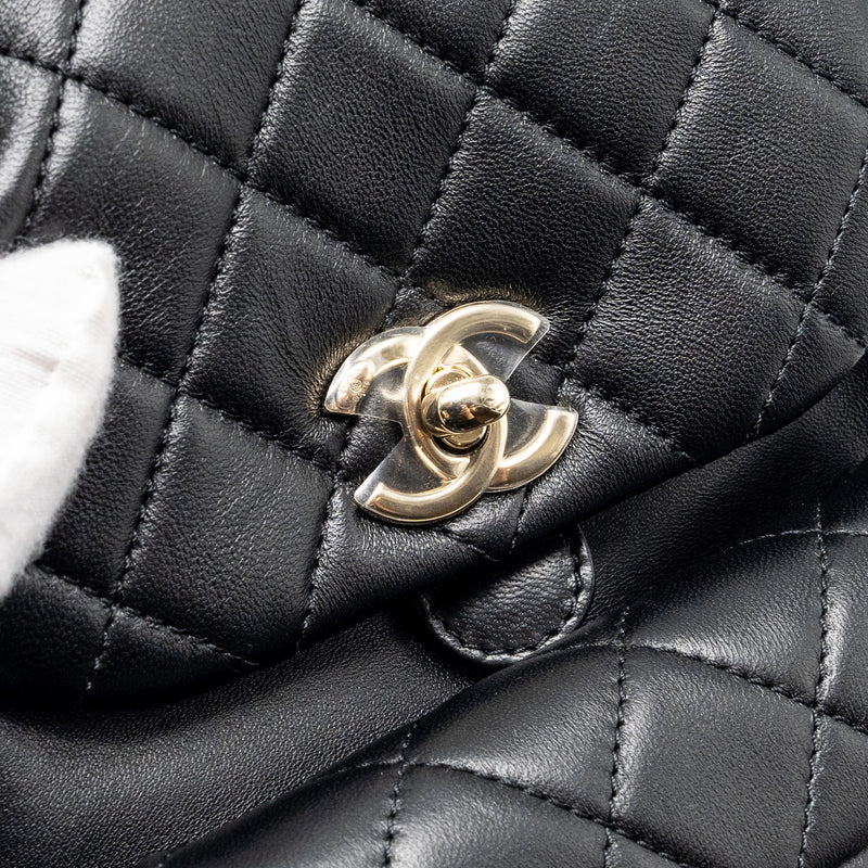 Chanel mini Duma backpack Lambskin black LGHW (microchip)