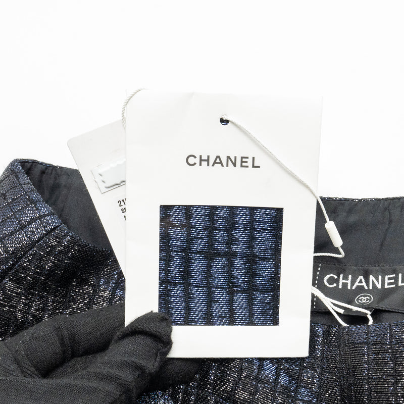 Chanel Size 36 21K Skirt Acetate/Acrylic/Wool/Cotton Navy Blue/Black