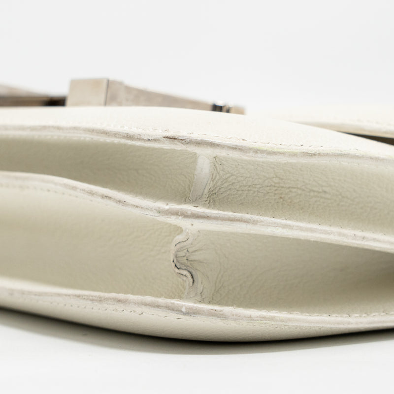 Hermes Mini Constance Epsom Blanc SHW Stamp D