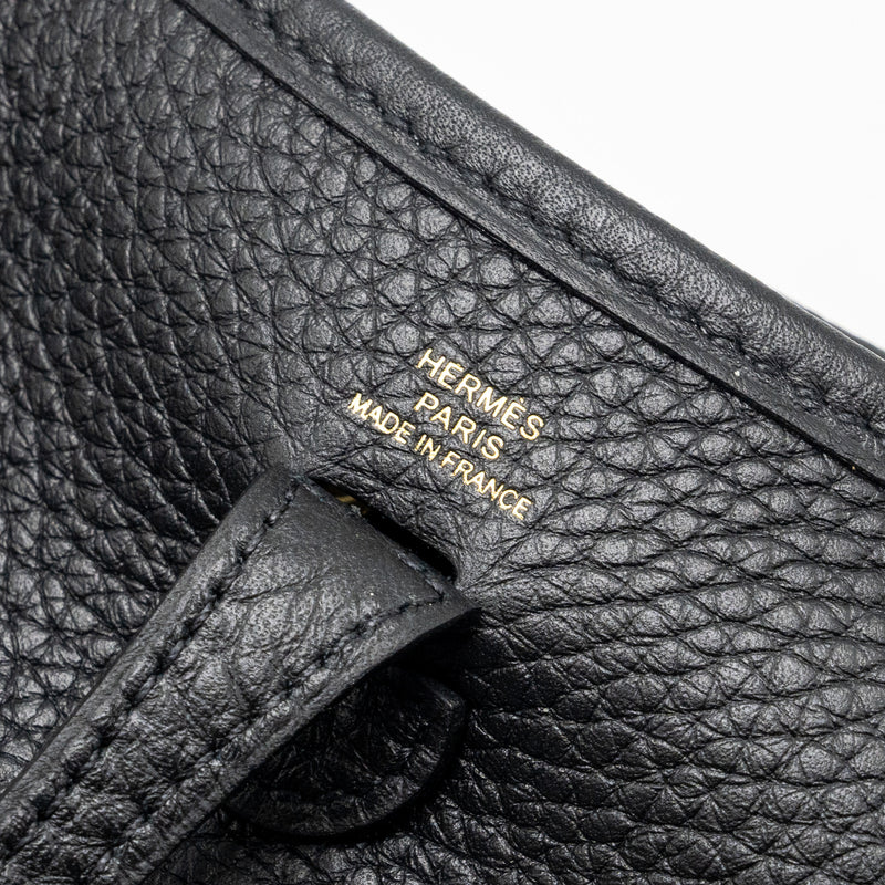 Hermes Mini Evelyne Clemence Black GHW Stamp B