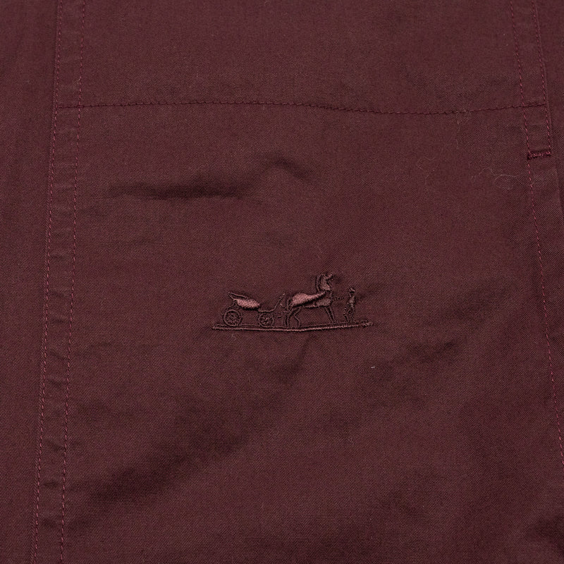 Hermes Size 36 Pocket Shirt Cotton Burgundy