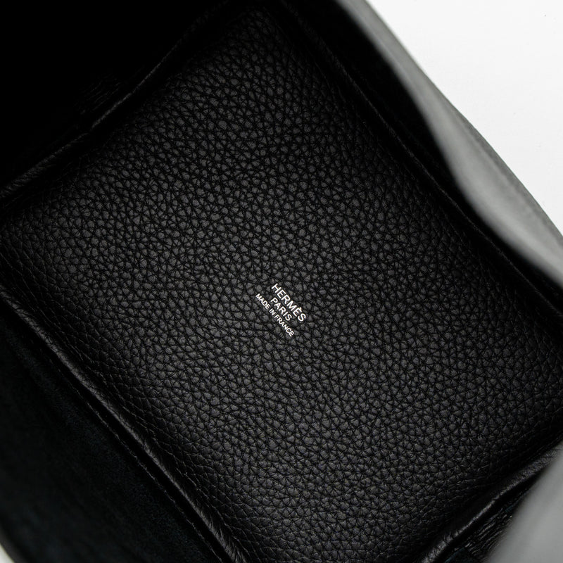 Hermes Picotin 18 Lock Bag Clemence Black SHW Stamp B