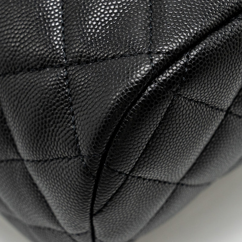 Chanel 23s Quilted Mini Backpack Caviar Black LGHW (Microchip)