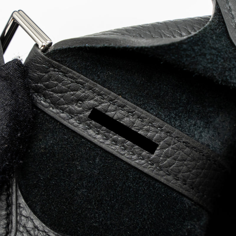 Hermes Picotin 18 Lock Bag Clemence Black SHW Stamp B