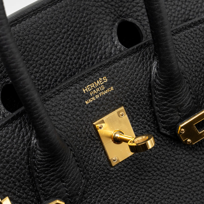 Hermes birkin 25 togo black GHW stamp Y